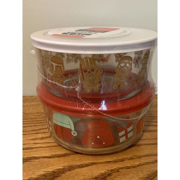 Pyrex Glass Star Wars Food Storage Set 4-Piece Holiday Exclusive Great Gift! - Picture 6 of 11